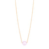 14k Rose Gold Pearl Solitaire Necklace