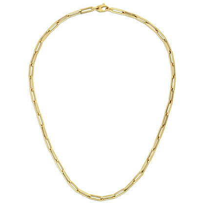 14K Yellow Gold Bold Paperclip Chain (4.2 mm) by Bids.com