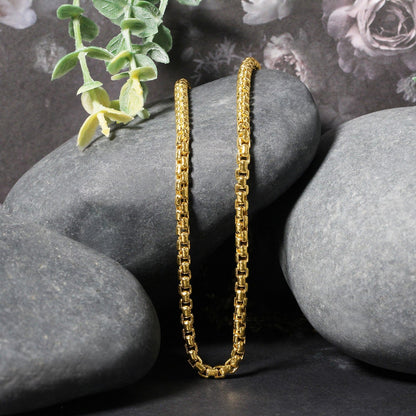 3.4mm 14k Yellow Gold Round Box Chain by Bids.com