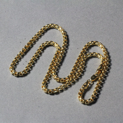 3.4mm 14k Yellow Gold Round Box Chain by Bids.com