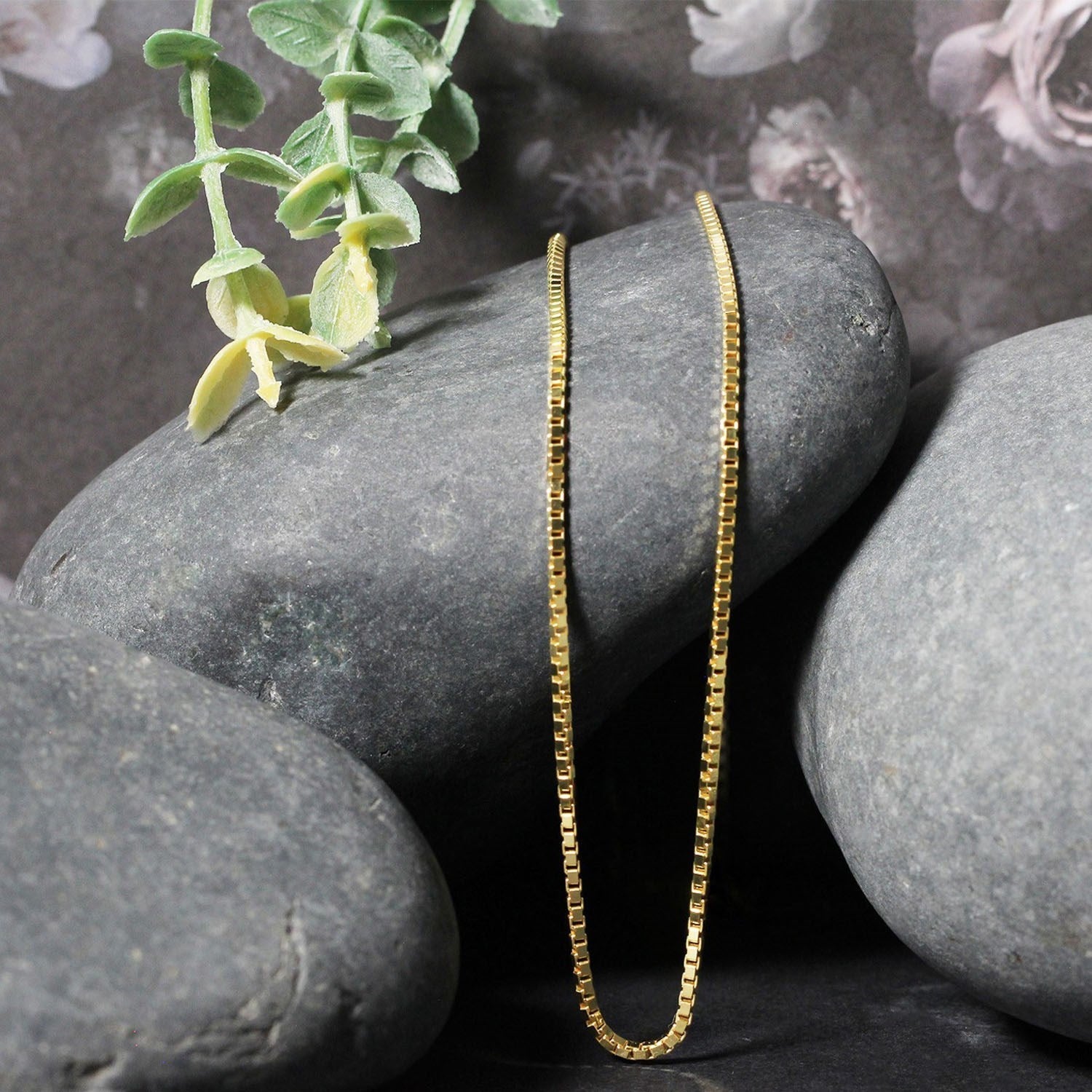 14k Yellow Gold Semi Solid Box Chain 1.6mm by Bids.com