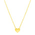 14k Yellow Gold Polished Mini Heart Necklace - necklaces