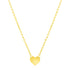 14k Yellow Gold Polished Mini Heart Necklace 