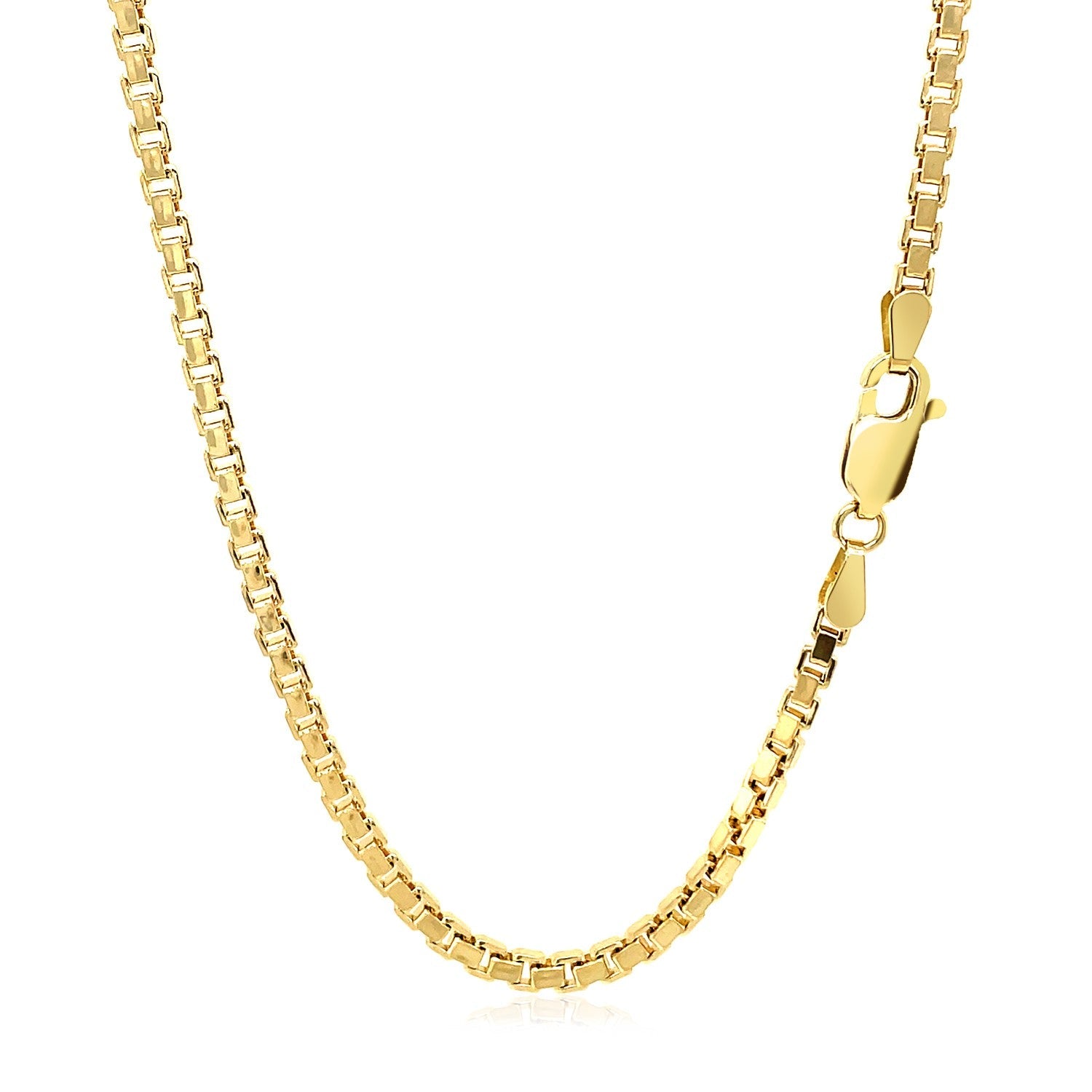 2.5mm 14k Yellow Gold Semi Solid Box Chain by Bids.com