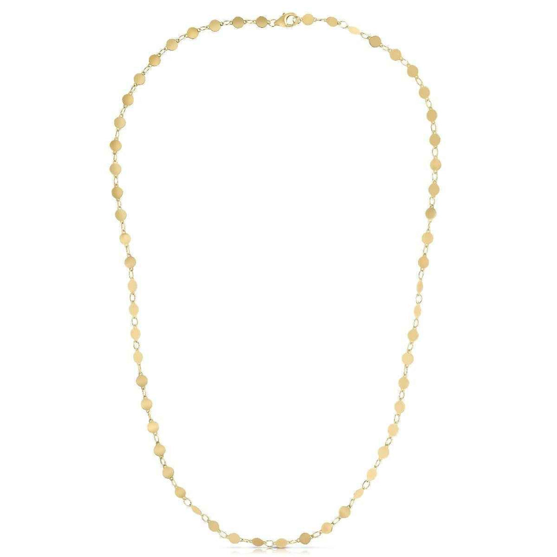 14k Yellow Gold Necklace with Polished Circles
