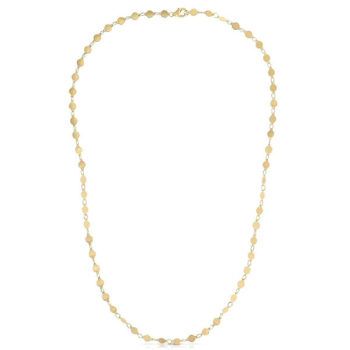 14k Yellow Gold Necklace with Polished Circles