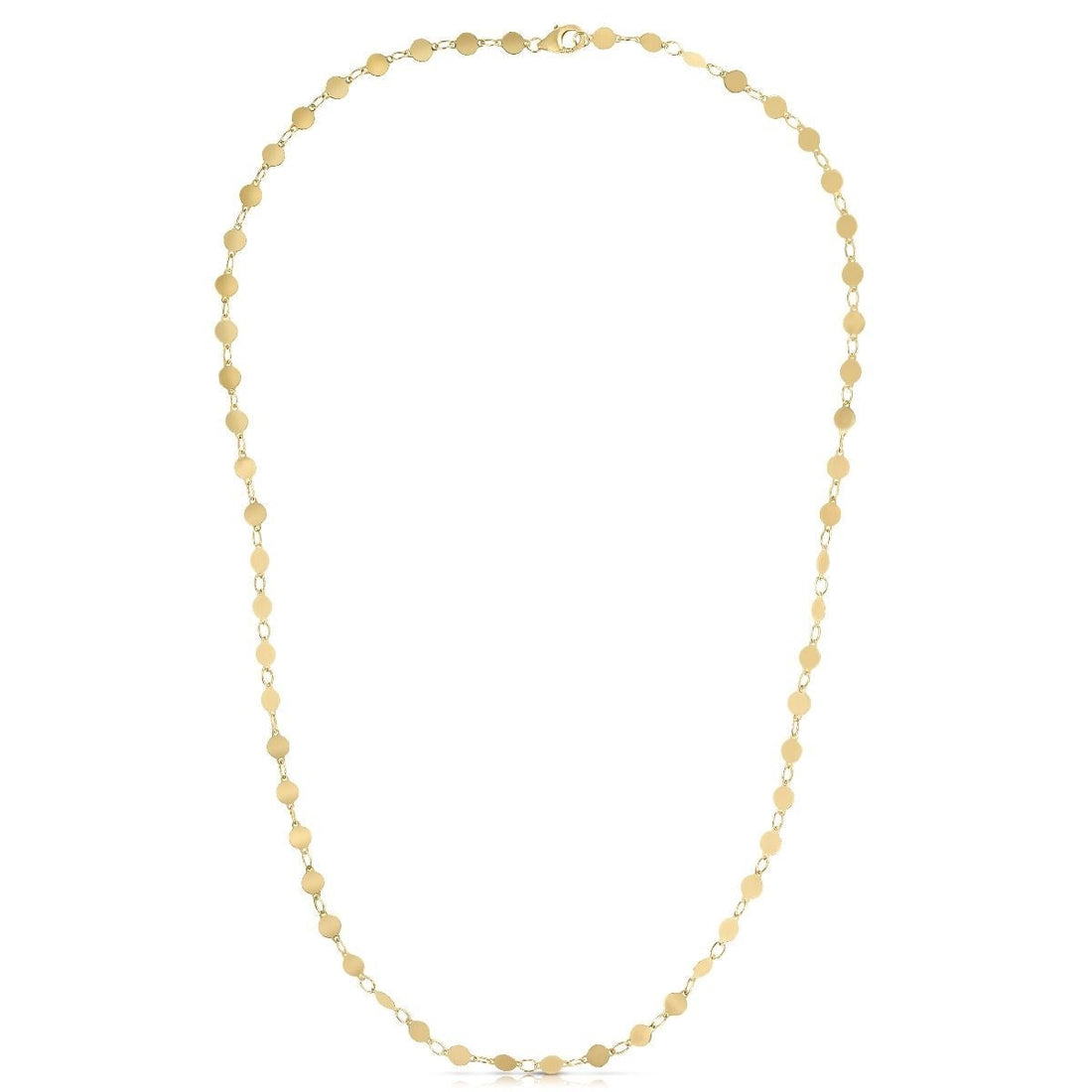 14k Yellow Gold Necklace with Polished Circles 