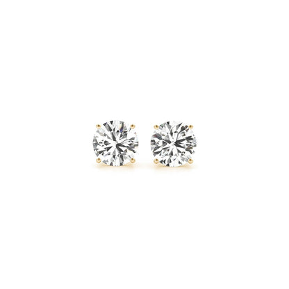 1 1/2 cttw Certified IGI Lab Grown Round Diamond Stud Earrings 14k Yellow Gold (G/VS2) by Bids.com