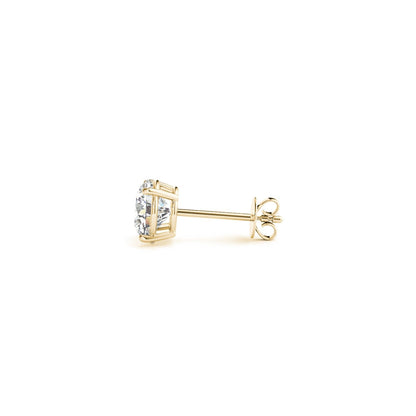 1 1/2 cttw Certified IGI Lab Grown Round Diamond Stud Earrings 14k Yellow Gold (G/VS2) by Bids.com