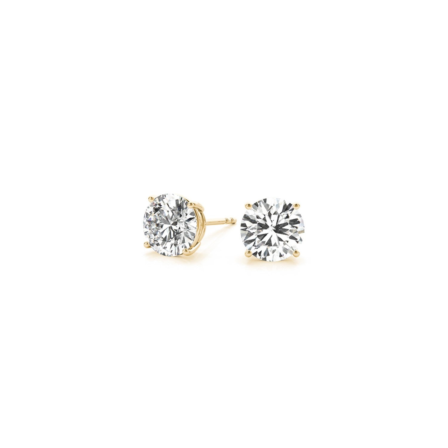 1 1/2 cttw Certified IGI Lab Grown Round Diamond Stud Earrings 14k Yellow Gold (G/VS2) by Bids.com