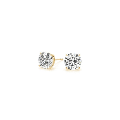 1 1/2 cttw Certified IGI Lab Grown Round Diamond Stud Earrings 14k Yellow Gold (G/VS2) by Bids.com