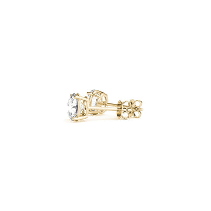1 1/2 cttw Certified IGI Lab Grown Round Diamond Stud Earrings 14k Yellow Gold (G/VS2) by Bids.com