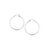 Sterling Silver Rhodium Plated Thin and Polished Hoop Style Earrings (2x35mm) by Avera Group
