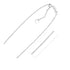 Sterling Silver 1.5 mm Adjustable Rope Chain by Avera Group