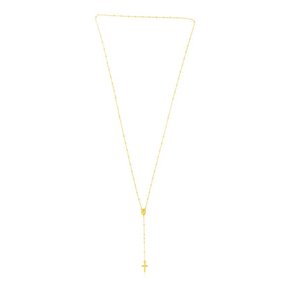 14k Yellow Gold Rosary Necklace