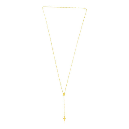14k Yellow Gold Rosary Necklace 