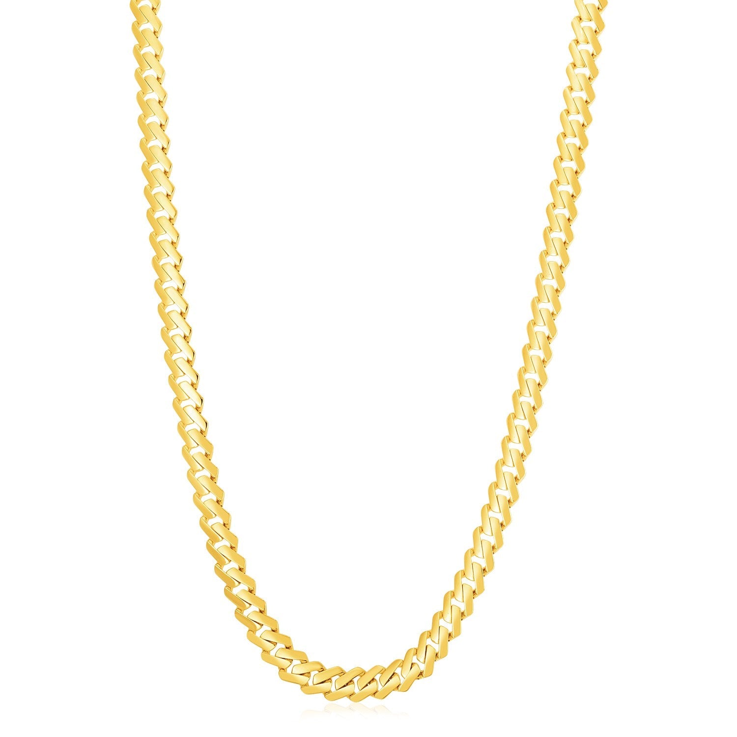 14k Yellow Gold High Polish Modern Lite Edge Chain (8.0mm) by Bids.com