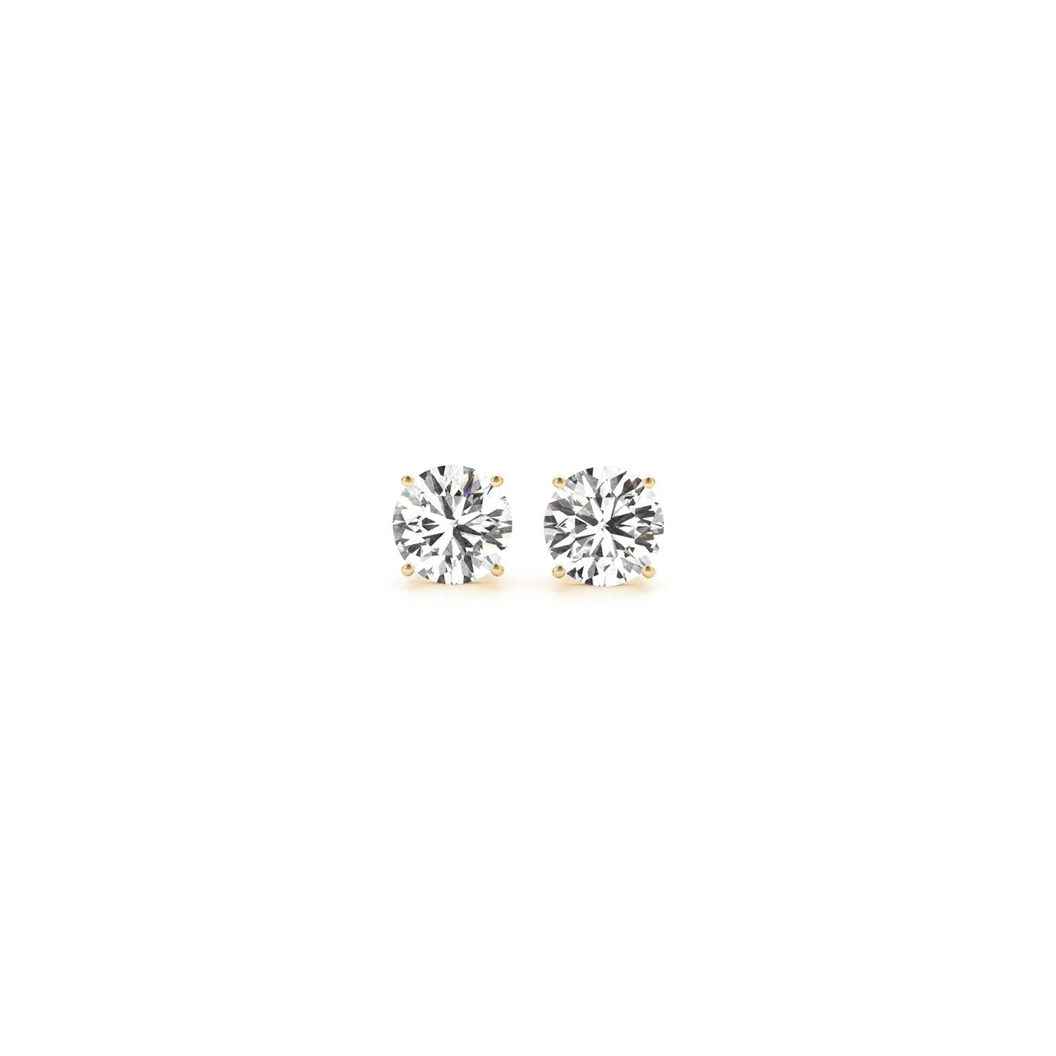 1/2 cttw Lab Grown Round Diamond Stud Earrings 14k Yellow Gold (G/VS2) - earrings