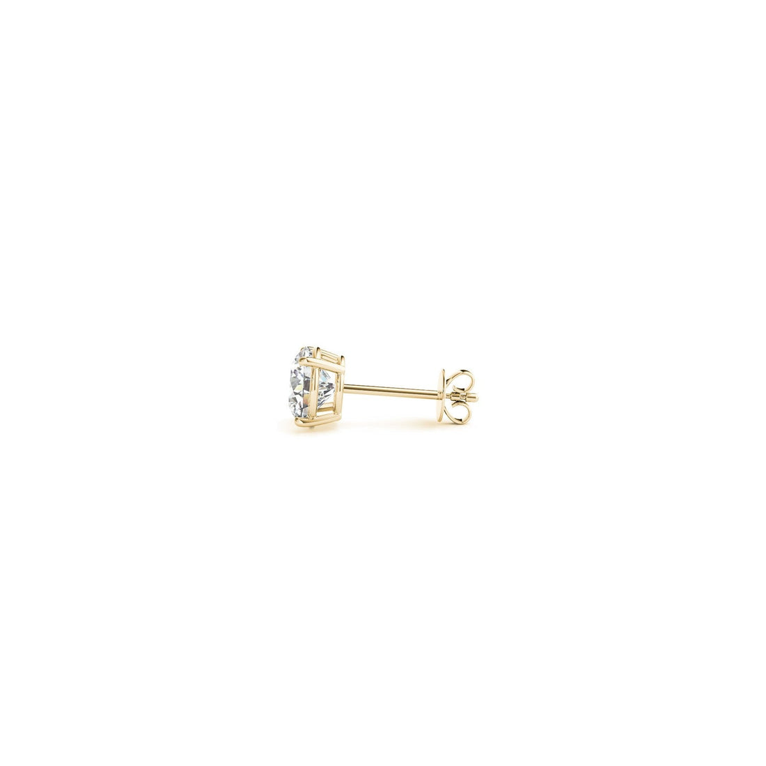 1/2 cttw Lab Grown Round Diamond Stud Earrings 14k Yellow Gold (G/VS2) - DestGlow