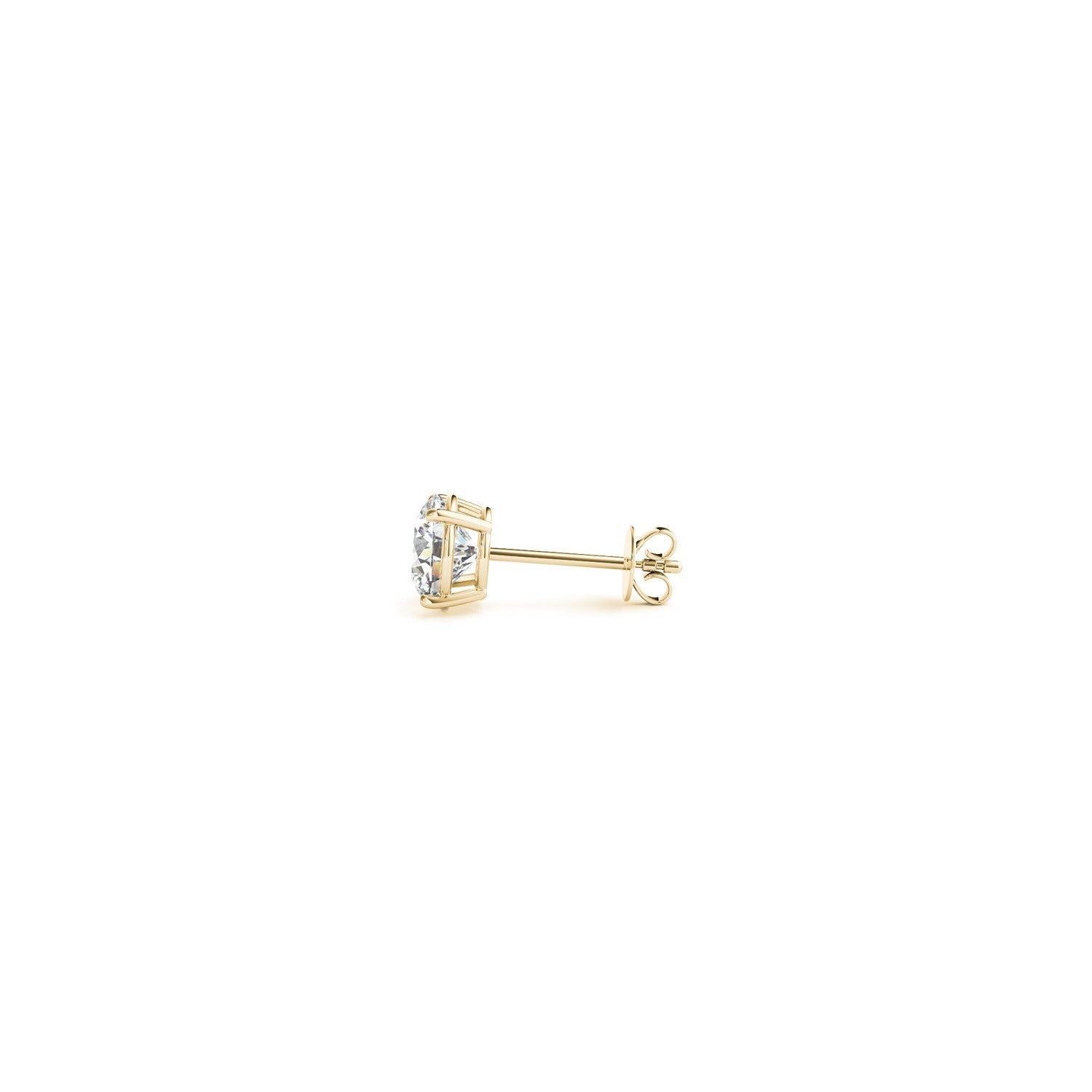 1/2 cttw Lab Grown Round Diamond Stud Earrings 14k Yellow Gold (G/VS2) - DestGlow