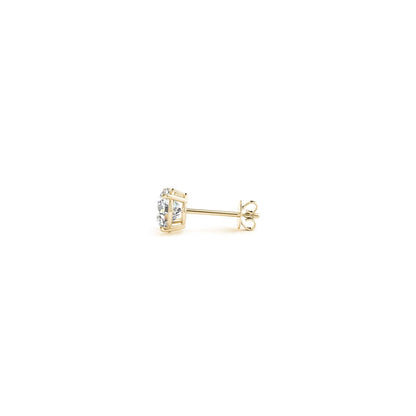 1/2 cttw Lab Grown Round Diamond Stud Earrings 14k Yellow Gold (G/VS2) - DestGlow