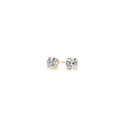 1/2 cttw Lab Grown Round Diamond Stud Earrings 14k Yellow Gold (G/VS2) - DestGlow