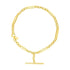14k Yellow Gold 7 1/5 inch Alternating Oval and Round Chain Bracelet with Toggle