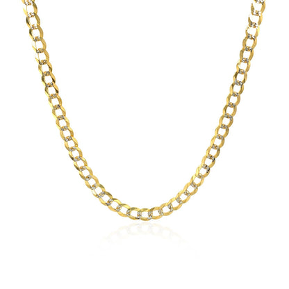 3.2 mm 14k Two Tone Gold Pave Curb Chain by Bids.com