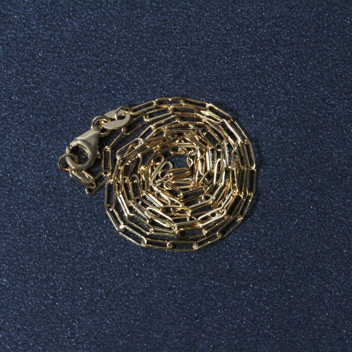 14K Yellow Gold Fine Paperclip Chain (1.50 mm) - DestGlow