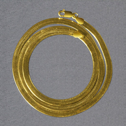 Imperial Herringbone Chain in 10k Yellow Gold (3.80 mm)  DestGlow