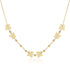 14k Yellow Gold 18 inch Necklace with Polished Butterflies and Beads