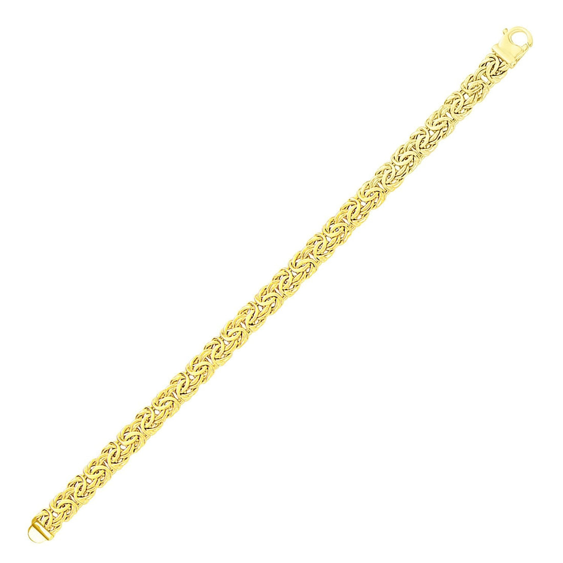 14k Yellow Gold Byzantine Style Chain Bracelet 