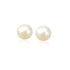 14k Yellow Gold Freshwater Cultured White Pearl Stud Earrings (7.0 mm) - earrings