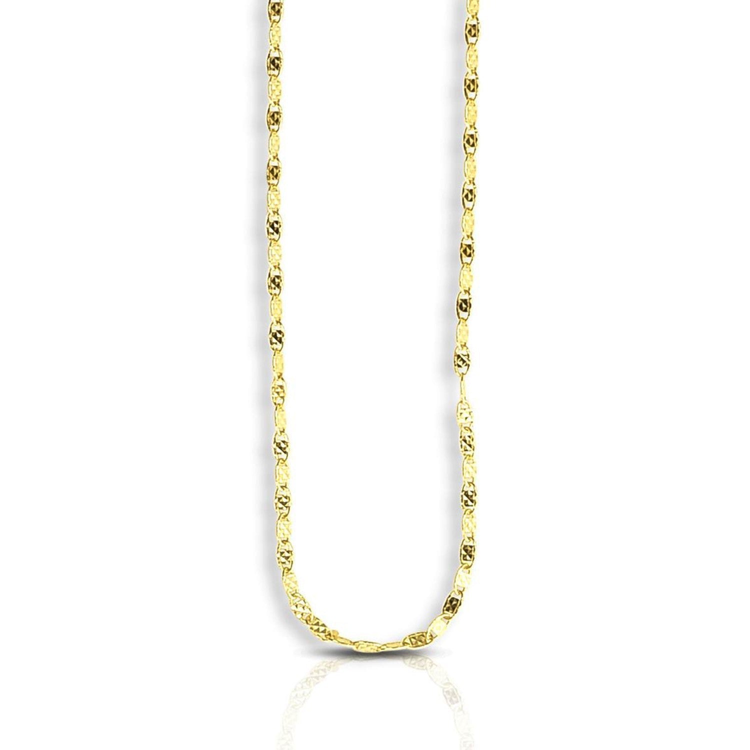 14k Yellow Gold Sparkle Valentino Chain (1.70 mm)  DestGlow