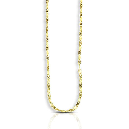 14k Yellow Gold Sparkle Valentino Chain (1.70 mm)  DestGlow