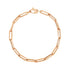 14K Rose Gold Bold Paperclip Chain Bracelet 