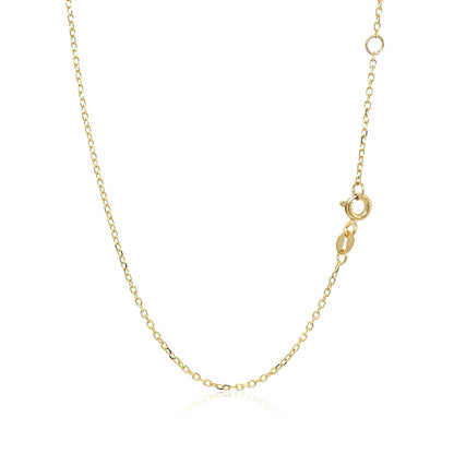 14k Yellow Gold 17 inch Necklace with Round Amethyst  DestGlow