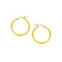 10k Yellow Gold Diamond Cut Hoop Earrings (15mm) by Avera Group