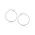 Sterling Silver Rhodium Plated Thin Large Polished Hoop Earrings (2x40mm) by Avera Group