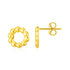 14K Yellow Gold Beaded Circle Earrings(6.8mm) - accessories