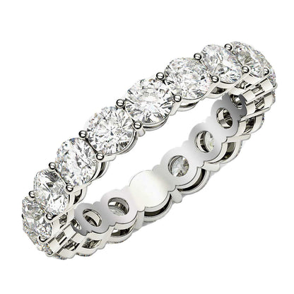 Round Cut Lab Grown Diamond Eternity Ring in 14k White Gold (2 cttw FG/VS2)  DestGlow