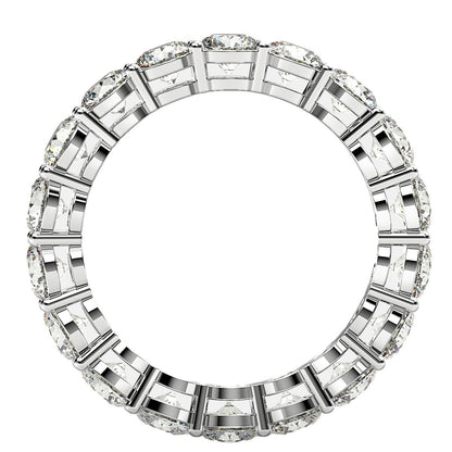 Round Cut Lab Grown Diamond Eternity Ring in 14k White Gold (2 cttw FG/VS2)  DestGlow
