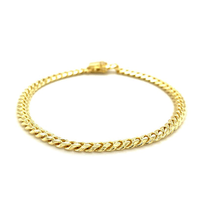 10k Yellow Gold Classic Miami Cuban Solid Bracelet (4.90 mm) 
