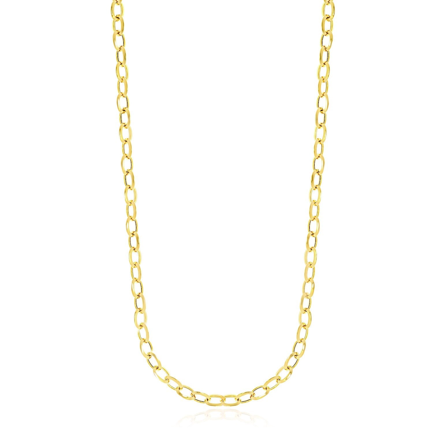14k Yellow Gold Cable Chain Style Polished Necklace by Bids.com
