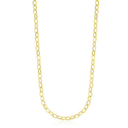 14k Yellow Gold Cable Chain Style Polished Necklace by Bids.com