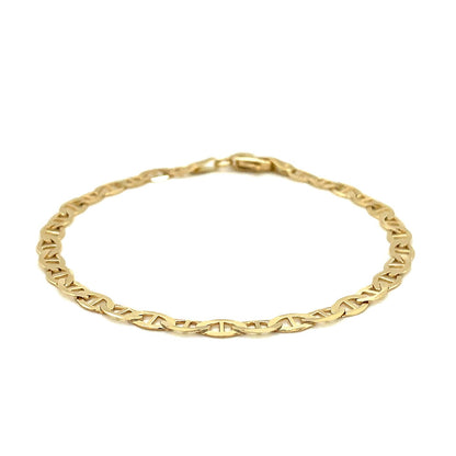 10k Yellow Gold Mariner Link Bracelet (4.50 mm) - DestGlow