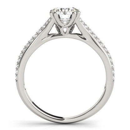 14k White Gold Double Prong Multirow Band Diamond Engagement Ring (1 1/8 cttw) by Bids.com