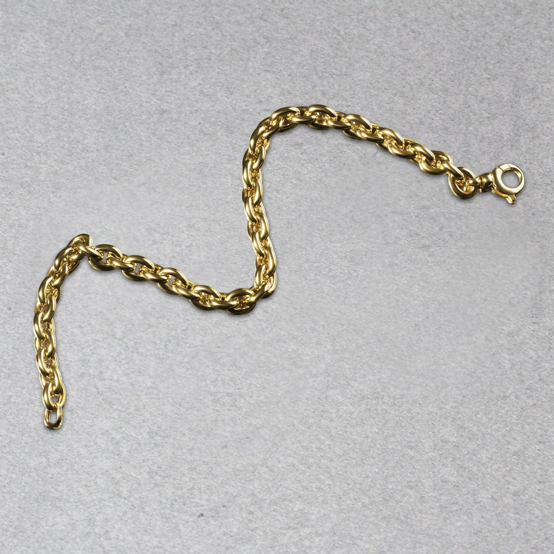 14k Yellow Gold Polished Oval Link Bracelet (6.20 mm) 