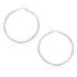 10k White Gold Polished Hoop Earrings (1.5x30mm) - earrings