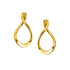 14k Yellow Gold Polished Tear Drop Earrings - earrings